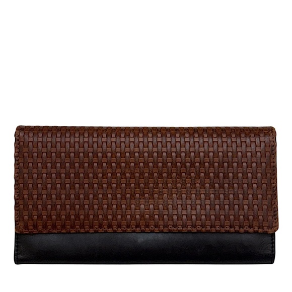 TUSK - WOVEN LEATHER SNAPLOCK TRIFOLD WALLET - Picture 1 of 16